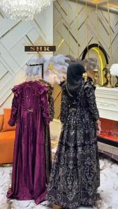 SIAP KIRIM LANGSUNG!! \"SHR NEW\" MAXI DRESS ARJUNA VIRAL KILAT SATINE FULL BORDIR BY.SHR