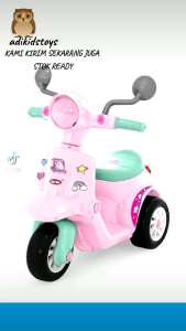 Mainan Vespa Roda Tiga Dorong Music Lampu: Mainan Anak Mini Bike 691