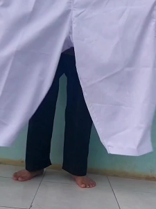 celana sirwal celana komprang PUTIH TEBAL ukuran XL sampai 9L