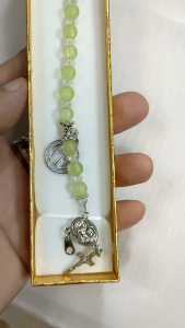 St. Benedict Glass Rosary Bracelet: Protection Against Evil