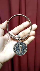 St. Benedict Bronze Medal House Protector Protection Against Bad Element w/ Pouch