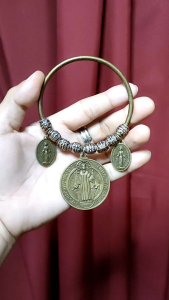 St. Benedict Antique Medal Protector For Houses Protection Against Evil. Free Pouches