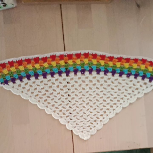 ผ้าโพกผมไหมพรม งานถักสำหรับคลุมผม งานถักโครเชต์