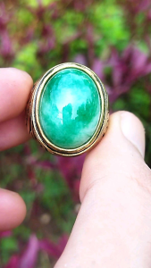 Cincin Batu Akik Giok Green Milk: Perhiasan & Keberuntungan