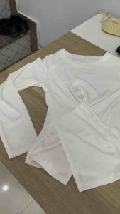 Áo thun dài tay vạt lệch dài tay nhiều màu l028490234s