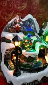 CHRISTMAS VILLAGE KIDS LOVE TO SKATE DISPLAY