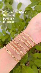 Vòng ximen-CHẠM SAO -CÓ KHOÁ -không gỉ bộ 7 chiếc vòng chạm sao bản 4 ly Trang sức Titan KimNgân ƠI