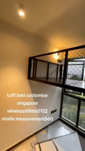 Loft bed customize for singapore condo super single size