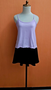 atasan tank top wanita ungu muda pastel lilac M L cewek blouse santai cute