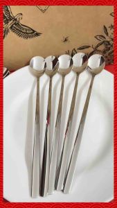 INOX 304 Combo 4/6/14 Thìa Sinh Tố 24cm Cán Dài Muỗng Cà Phê Thép Không Rỉ An Toàn