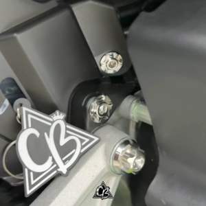 HENG / SC SIAM TIRE HUGGER & COOLANT COVER BOLTS FOR CLICK V1 V2 V3 125 & 150 CNC TITANIUM CONCAVE