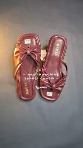 Sendal teplek variasi pita trendy terbaru sendal jepit wanita