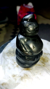 Patung batu smar warna hitam asli