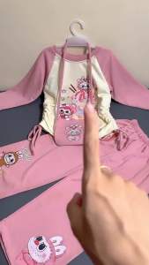 Setelan Anak Perempuan Viral baju model serut Free Tas 2 - 10 Tahun Celana Cargo