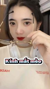 Kính mắt mèo thời trang nữ chất liệu kim loại 22007A