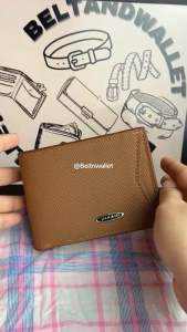 Wallet for Mens Textured Style Wallet High Quality PU Leather Plain with 6 Card Slots ID Slot and Money Slot - Accessory