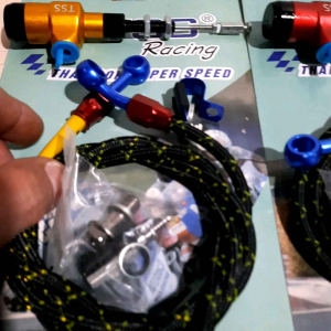 SELANG REM DEPAN CARBON 95CM + STUT HIDROLIK KOPLING