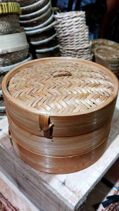 Langseng Dimsum - Langseng Bambu - Langseng Aneka Ukuran - Langseng Bambu Besar - Klakat 2 Susun - Kukusan Bambu