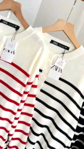 Atasan Rajut Salur Premiun: Bahan Atasan Berkualitas