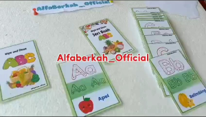 Flashcards abjad bisa ditulis dan dihapus