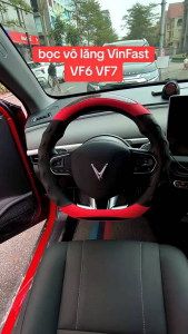 Bọc vô lăng ô tô VinFast VF6 VF7 màu Trắng Đen Xanh Nâu Đỏ Be