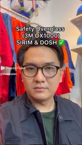 3M OX1000 Safety Eyewear 12163 / Over Spectacle / Protective Glasses/Anti-Fog [Clear/ Transparent Lens] (SIRIM DOSH)