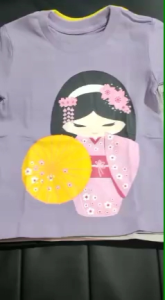 KAOS ANAK CEWE MOTIF LUCU / KAOS GLAMOAS KOKESHI / OBLONG ANAK PERE.PUAN