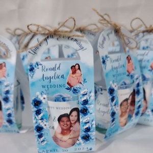 Personalized Shot Glass Souvenirs with Customized Holder for Souvenirs and Give aways Birthday Christening Wedding Baptismal Any Occasion FREE LAY OUT KOOLAB PRINTS