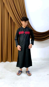 Jubah Anak Laki-laki Premium 9 - 15 Tahun Lengan Panjang Gamis Maroko