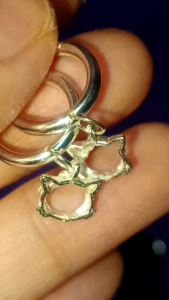 legit silver loop hk dangling earrings