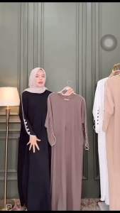 MECCA DAILY ABAYA DRESS GAMIS BATWING OVERSIZE CRINKLE INARA