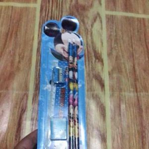 Mini Stationary Set 5in1 Set paket Alat Tulis Sekolah 5 in 1 Pensil Set Karakter Kartun paket alat tulis anak souvenir ulang tahun anak