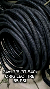 24X1 3/8 (37-540) LEO TIRE 24x1 3/8 bike tire with tube cheapest price good qualityfast shipping and actual photo po iyan mga Boss!!!
