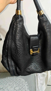 Preloved Daks London England Navy Blue Hobo BagGenuine Pure Leather Bag