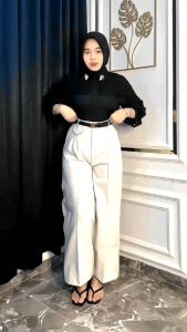 ORO PANTS - Loose Pants Trousers Celana Kerja wanita kantor Celana highwaist anti kusut