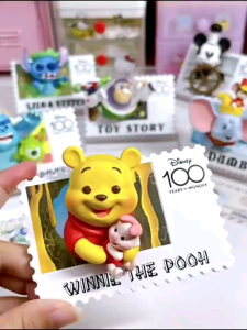 🇸🇬 Blind Box Disney Retro Stamp Dumbo Mickey Mouse Winnie the Pooh Stitch Buzz Sulley & Mike Figurine Display Figure