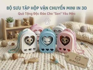 Bộ sưu tập hộp vận chuyển mini in 3D cho thú cưng