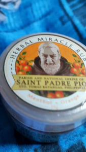 Herbal Miracle Rub Menthol Orange From National Shrine Of Padre Pio Santo Tomas Batangas