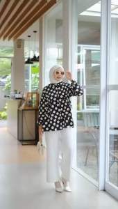 Vlen-co | Ganmi Flower Shirt | Kemeja Wanita Motif Bunga