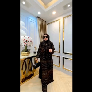 Ruang Setelan - Etnik Gamis Set Hijab Rayon Viscose Premium