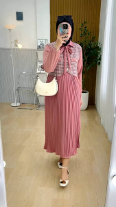 Bayar Ditempat Gamis Lavina Plisket Terbaru