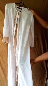 Gamis Abaya Anak perempuan remaja Bahan Crinkle Airflow Baju Muslim Variasi Renda Usia 6-16 tahun