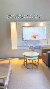 Bilik Furniture-Maya  8Ft Tv Cabinet / Kabinet TV / Modernist Design Solid Melamine Board Tv Rack / Tv Console /White