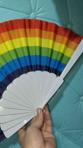 LGBT Fan 9 Inches Rainbow Wrist Fan Accessories for Costume Play