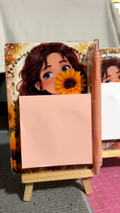 Cute Note Pad Gift Set with Stand and Pen