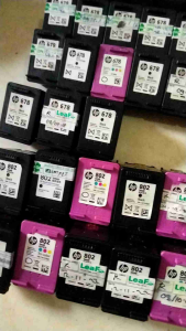 Cartridge kosongan ex Refill pemakaian kantor 680/678/704/703/802/803/62 dll black/colour.