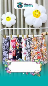 Quần hoạt hình quần shin cậu bé bút chì quần đùi nam nữ bigsize - Monster clothing