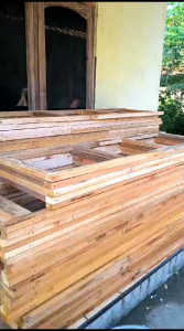 (COD) Sketsel Partisi Penyekat Ruangan Portable Rotan Sintetis 4 Daun Pintu