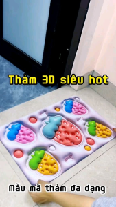 Thảm lau chân cao cấp silicon 3D siêu hút nước Thảm chùi chân mẫu hot 2023