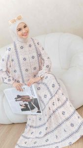 Gamis Rayon Valencia/Humaira Dress Rayon Valencia Busui Friendly All Size Fit to XL Ld 110cm